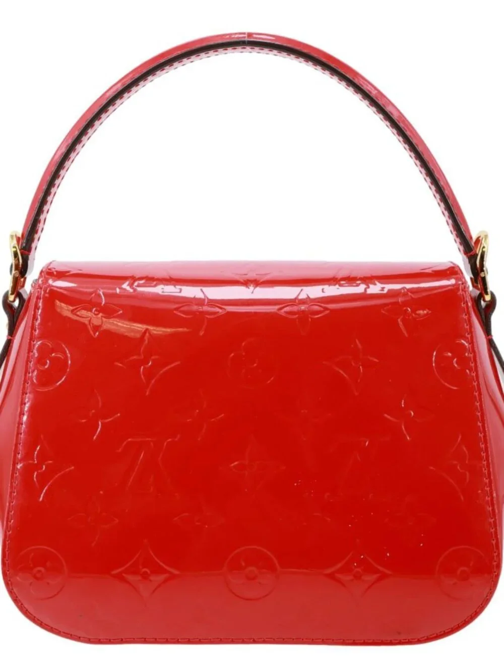 Louis Vuitton  Pasadena Monogram Vernis Leather Shoulder Bag Red